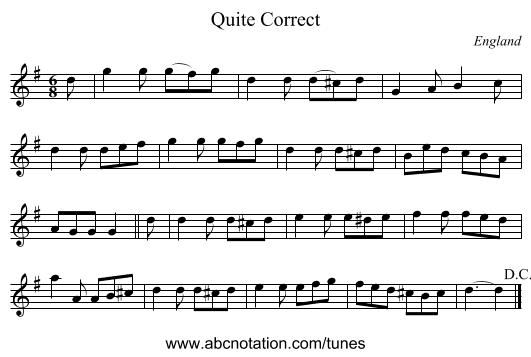 Quite Correct - staff notation