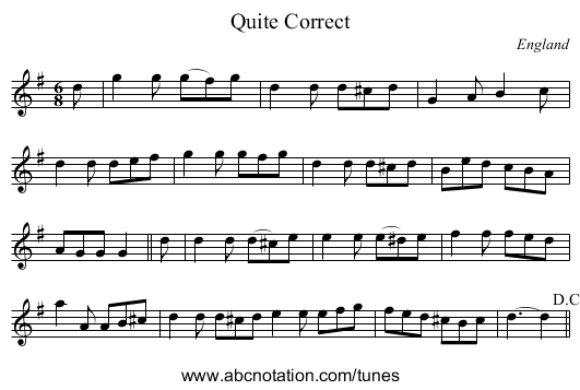 Quite Correct - staff notation