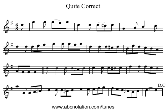 Quite Correct - staff notation