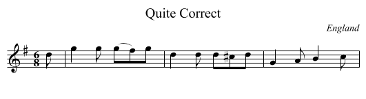 Quite Correct - staff notation