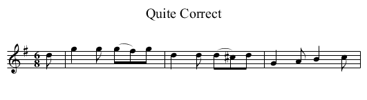 Quite Correct - staff notation