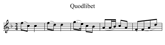 Quodlibet - staff notation