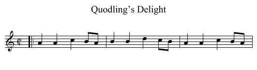 Quodling’s Delight - staff notation