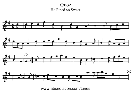 Quoz - staff notation