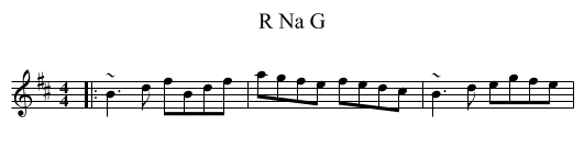 R Na G - staff notation