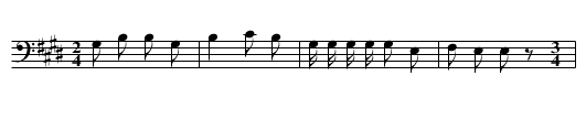 Rabbit in the Garden - staff notation