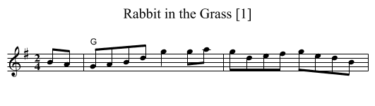 Rabbit in the Grass [1] - staff notation