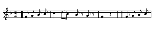 Rabbit In the Hollow - staff notation