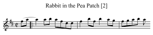 Rabbit in the Pea Patch [2] - staff notation