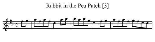Rabbit in the Pea Patch [3] - staff notation