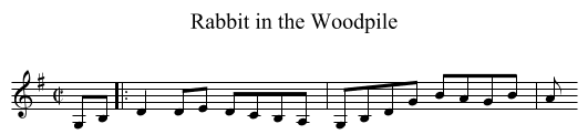 Rabbit in the Woodpile - staff notation