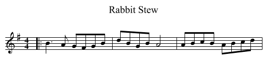 Rabbit Stew - staff notation