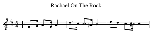 Rachael On The Rock - staff notation