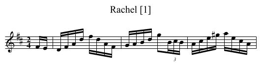 Rachel [1] - staff notation