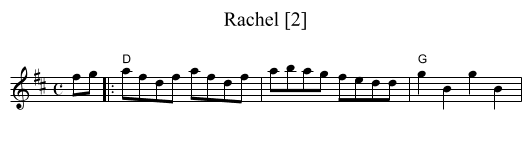 Rachel [2] - staff notation