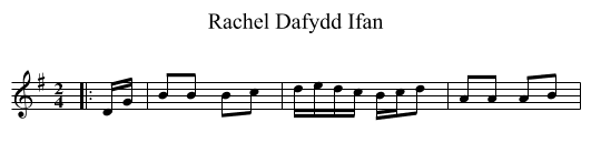 Rachel Dafydd Ifan - staff notation