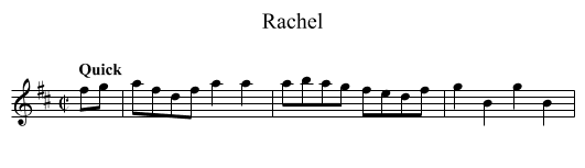 Rachel - staff notation