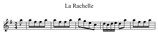 Rachelle, La - staff notation
