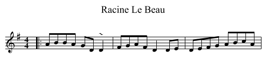 Racine Le Beau - staff notation