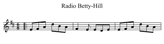 Radio Betty-Hill - staff notation