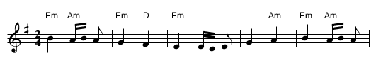 Radomirska Lesa - staff notation