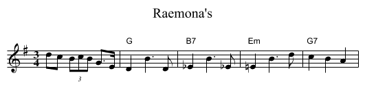 Raemona's - staff notation