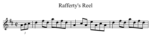 Rafferty's Reel - staff notation