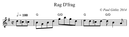 Rag D'frag - staff notation
