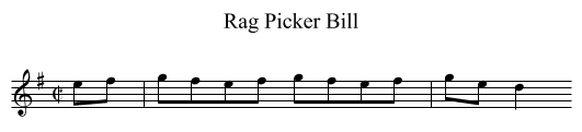 Rag Picker Bill - staff notation