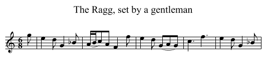 Ragg, set by a gentleman, The  - staff notation