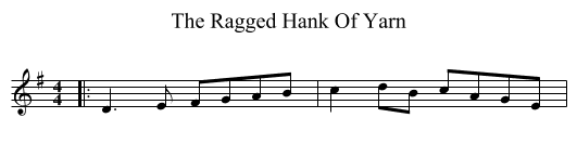 Ragged Hank Of Yarn, The  - staff notation