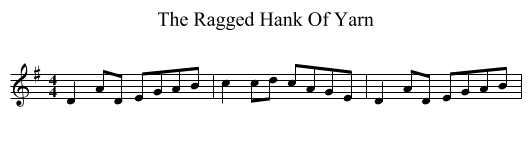 Ragged Hank Of Yarn, The  - staff notation