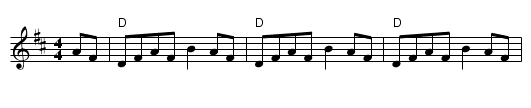 Raggety Anne - staff notation