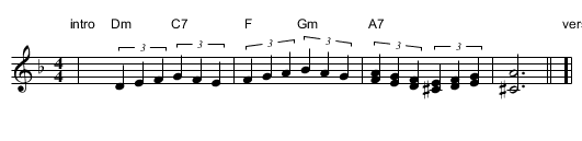 R&agrave;ggio di Sole - staff notation