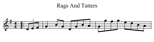 Rags And Tatters - staff notation