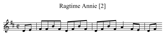 Ragtime Annie [2] - staff notation