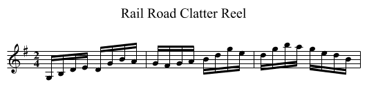 Rail Road Clatter Reel - staff notation