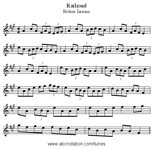 Railroad - staff notation