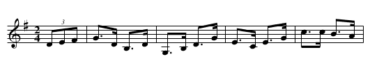Railside Clog - staff notation