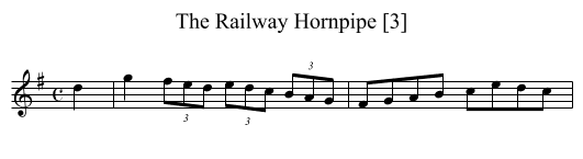 Railway Hornpipe [3], The - staff notation