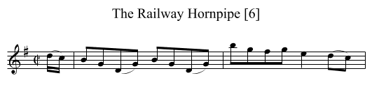 Railway Hornpipe [6], The - staff notation