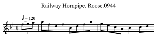 Railway Hornpipe. Roose.0944 - staff notation