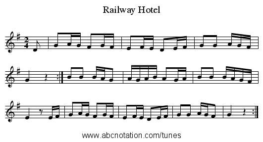 Railway Hotel - staff notation
