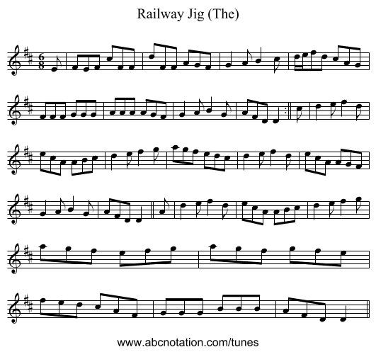 Railway Jig (The) - staff notation