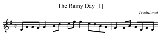 Rainy Day [1], The - staff notation
