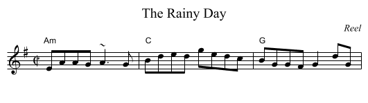 Rainy Day, The - staff notation