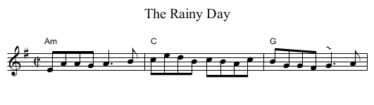 Rainy Day, The - staff notation