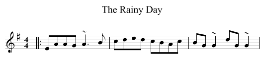 Rainy Day, The  - staff notation