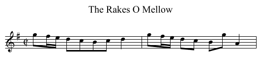 Rakes O Mellow, The - staff notation