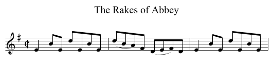 Rakes of Abbey, The - staff notation
